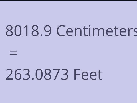 8018.9 CM TO FEET