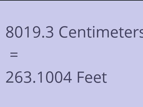 8019.3 CM TO FEET