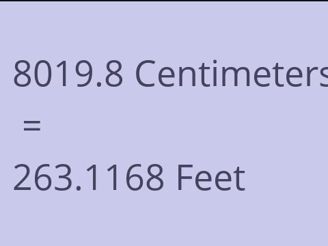 8019.8 CM TO FEET
