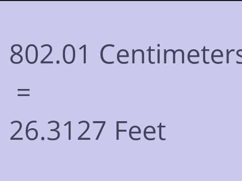 802.01 CM TO FEET