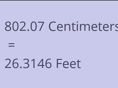 802.07 CM TO FEET