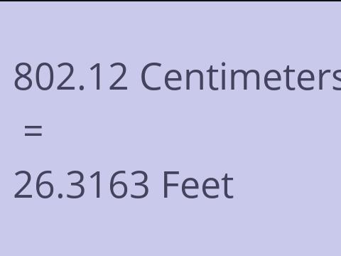 802.12 CM TO FEET