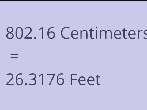 802.16 CM TO FEET