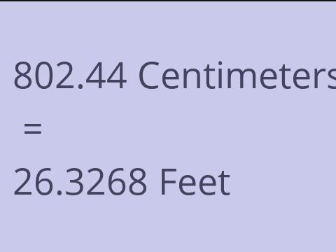 802.44 CM TO FEET