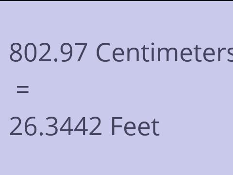 802.97 CM TO FEET