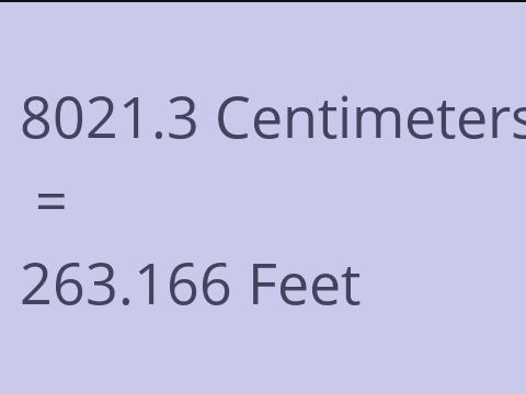 8021.3 CM TO FEET