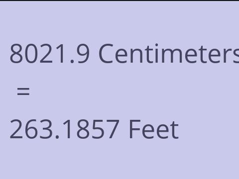 8021.9 CM TO FEET