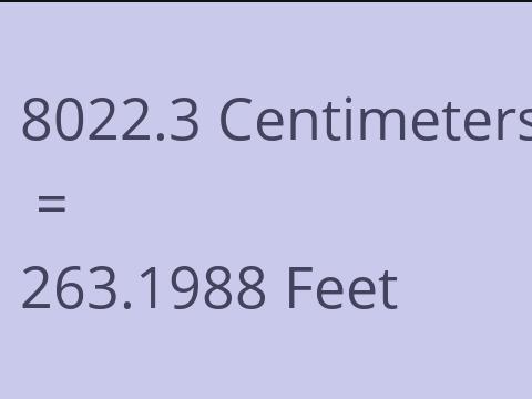 8022.3 CM TO FEET