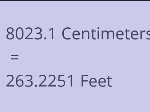 8023.1 CM TO FEET