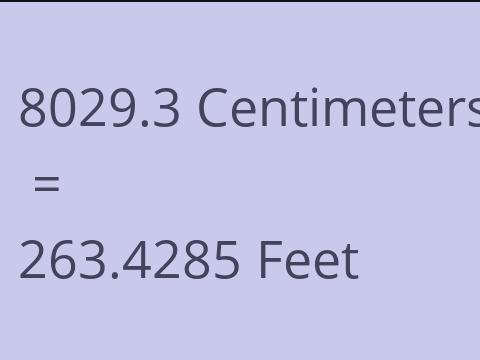 8029.3 CM TO FEET
