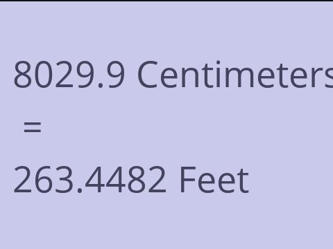 8029.9 CM TO FEET