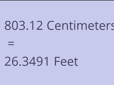 803.12 CM TO FEET