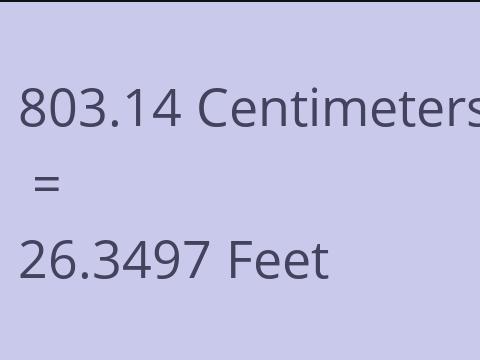 803.14 CM TO FEET