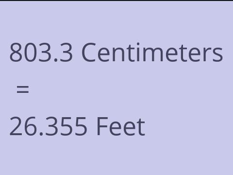 803.3 CM TO FEET