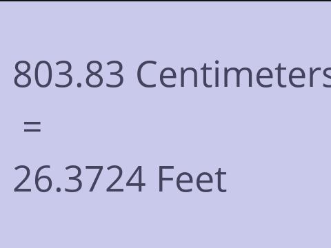 803.83 CM TO FEET