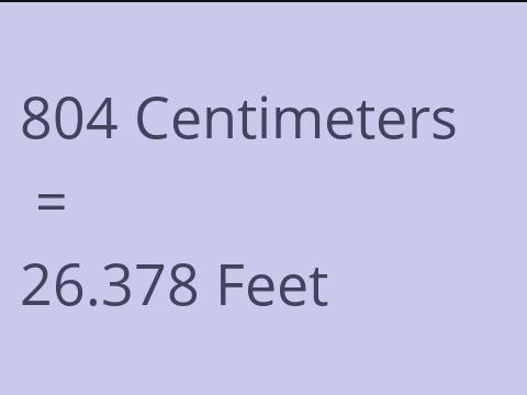 804 CM TO FEET