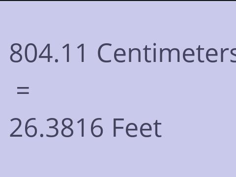 804.11 CM TO FEET