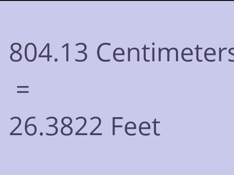 804.13 CM TO FEET