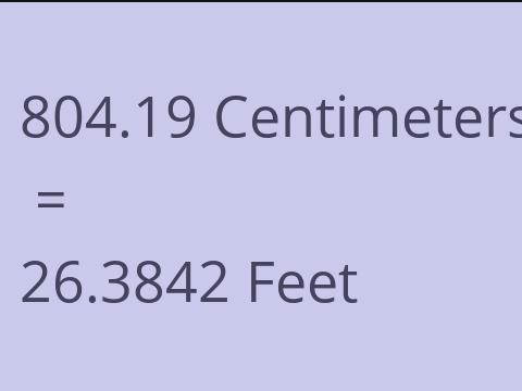 804.19 CM TO FEET