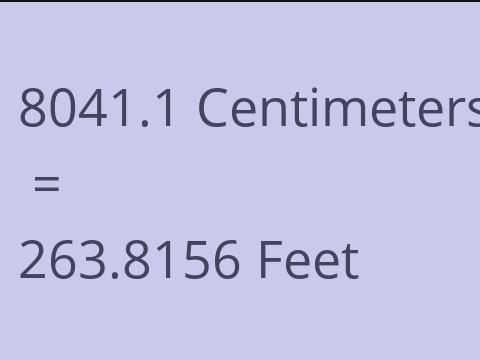 8041.1 CM TO FEET