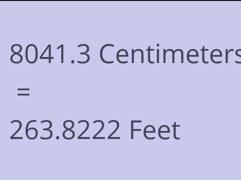 8041.3 CM TO FEET