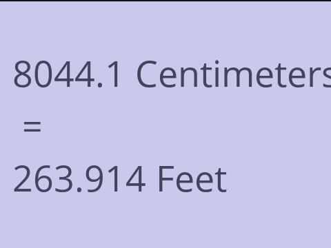 8044.1 CM TO FEET
