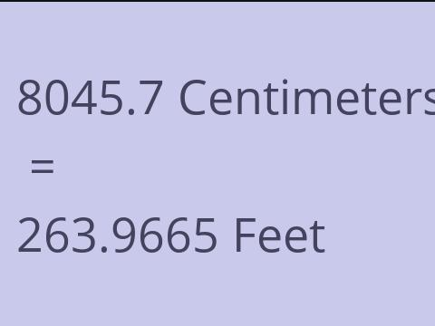 8045.7 CM TO FEET
