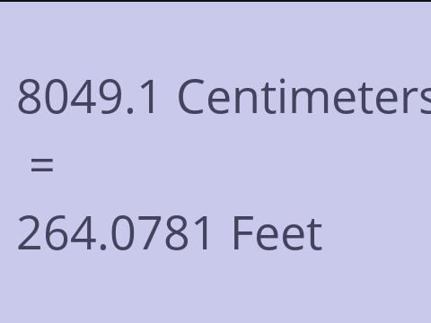 8049.1 CM TO FEET