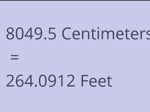 8049.5 CM TO FEET
