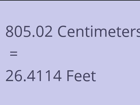 805.02 CM TO FEET