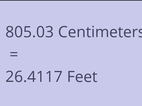 805.03 CM TO FEET