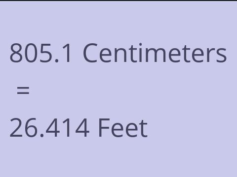 805.1 CM TO FEET