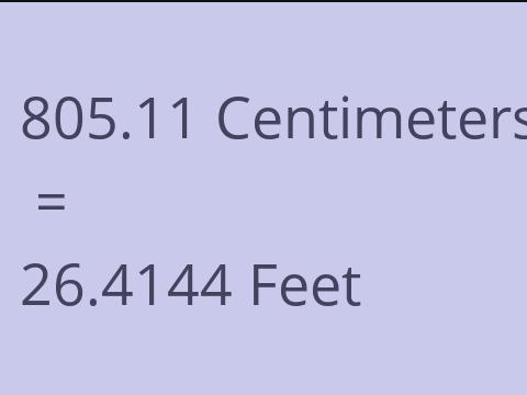 805.11 CM TO FEET