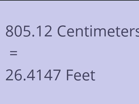 805.12 CM TO FEET