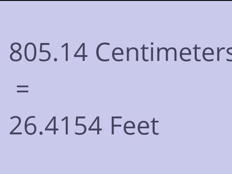 805.14 CM TO FEET