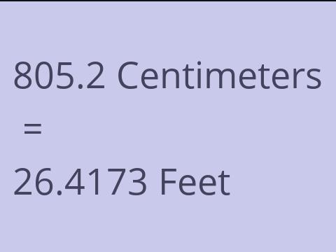 805.2 CM TO FEET