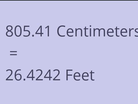 805.41 CM TO FEET