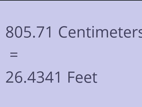 805.71 CM TO FEET