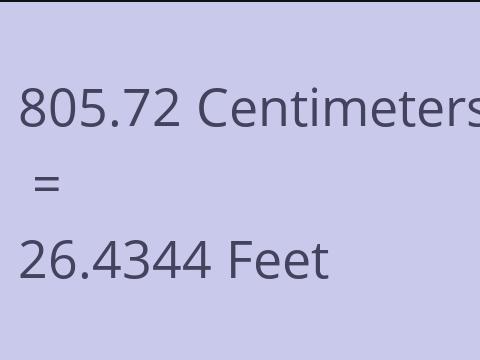 805.72 CM TO FEET