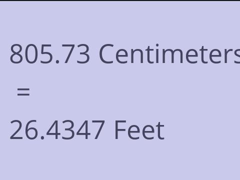 805.73 CM TO FEET