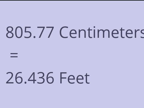 805.77 CM TO FEET