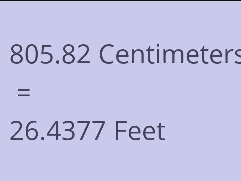 805.82 CM TO FEET