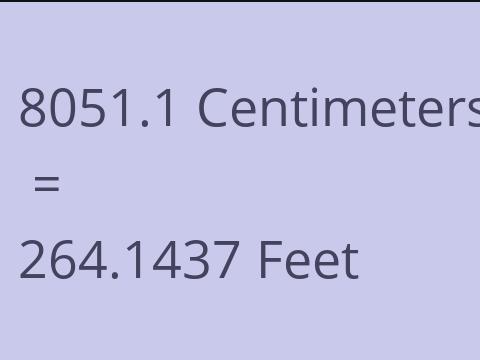8051.1 CM TO FEET