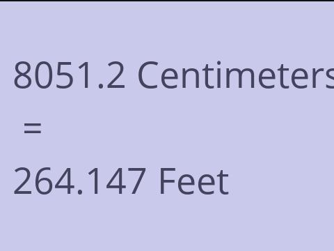8051.2 CM TO FEET