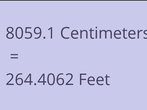 8059.1 CM TO FEET