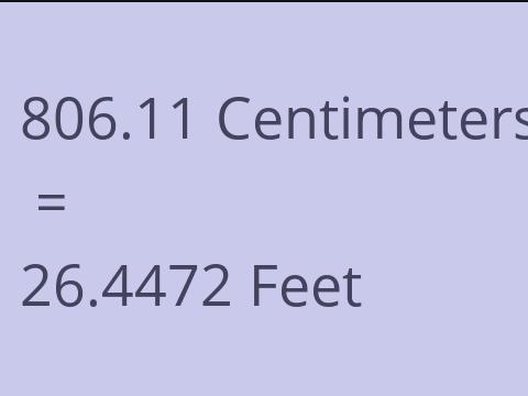 806.11 CM TO FEET