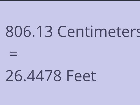 806.13 CM TO FEET