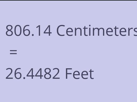 806.14 CM TO FEET