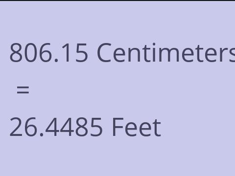 806.15 CM TO FEET