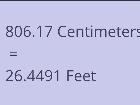 806.17 CM TO FEET